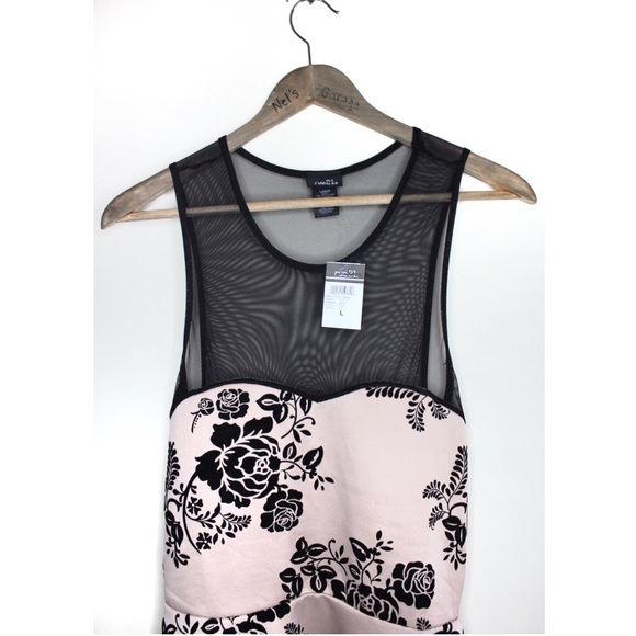 Rue 21 NWT Raised Velvet Sheer Top Sweetheart Neckline Fit and Flare Mini Dress - Picture 2 of 7